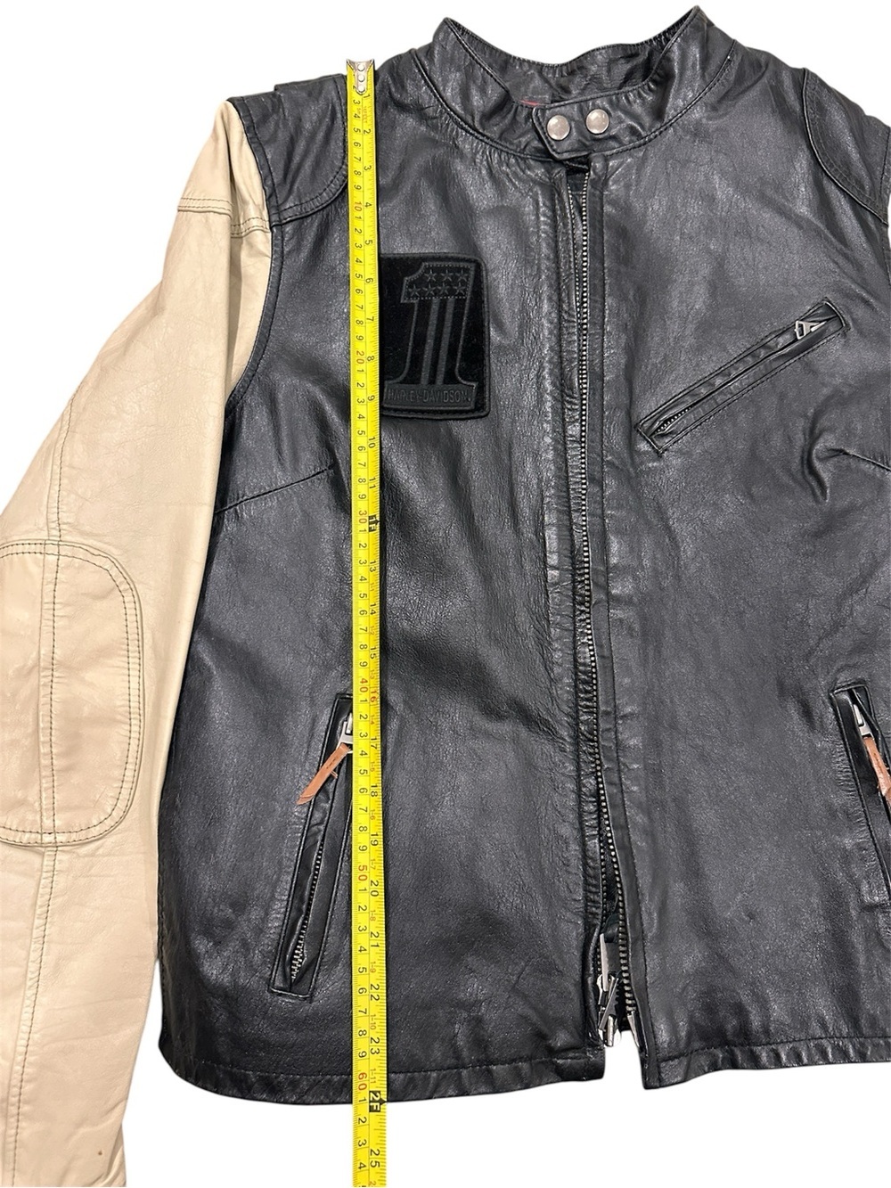 Women’s Slimfit Harley-Davidson Pushrod #1 Leather Jacket - Picture 7 of 12